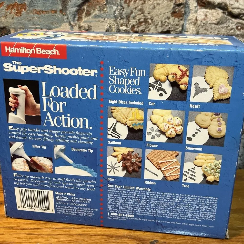 Hamilton Beach Super Shooter Cordless Cookie Press Battery Decorator TESTED